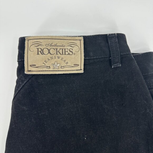 Womens Rockies Black Super High Rise Pocketless Western Jeans - Picture 4 of 7